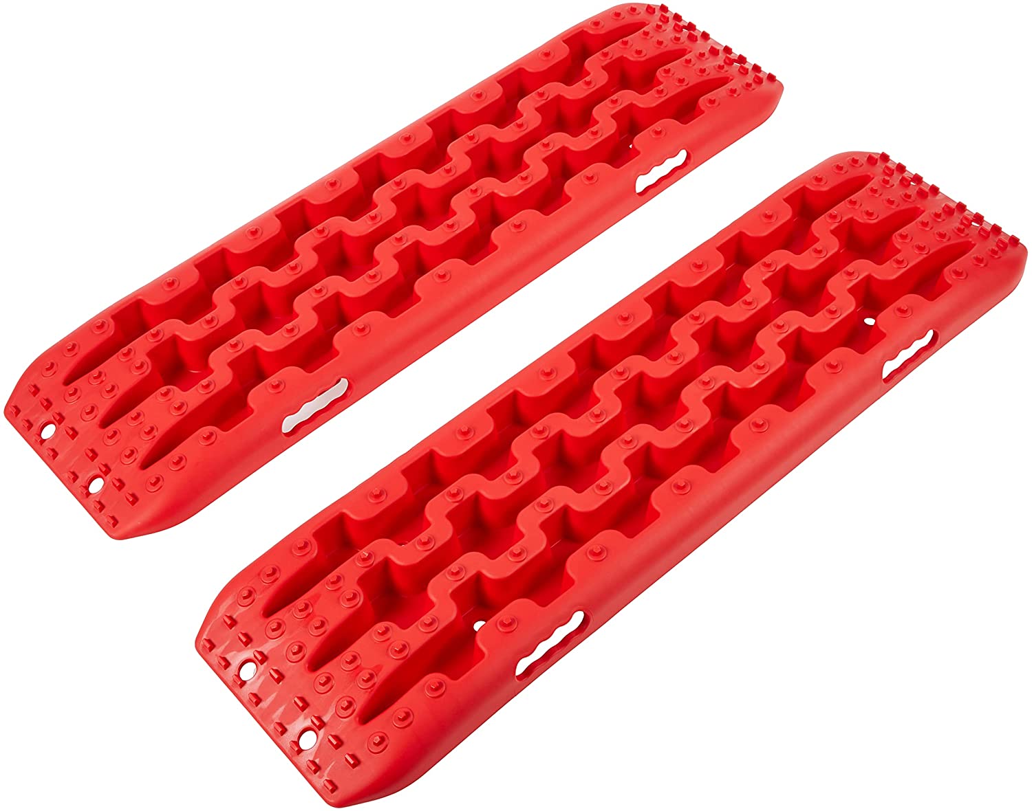  YIYITOOLS Recovery Traction Tracks 2 Piece, Tire Traction Mats  for Off Road Mud Sand Snow, 4WD Tire Ladder Lift Mat for Cars Trucks SUVs  Vehicle Extraction, Red : Automotive