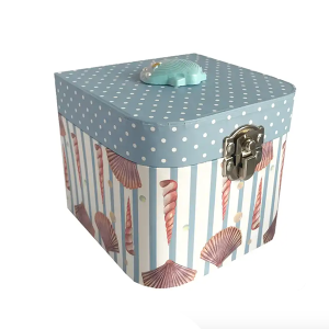 Ocean sea shells mermaid tail Princess Jewelry Boxes jewellery girl little mermaid music box