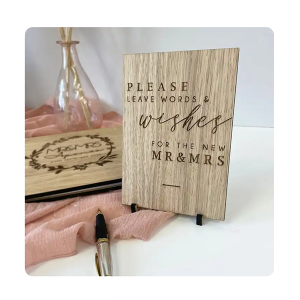 Wedding Guest Book Sign Words And Wishes Laser Cut Wedding Sign Our Guestbook