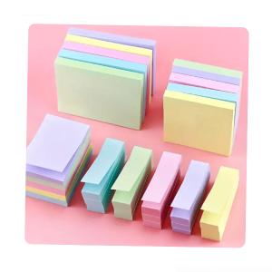 400pcs Morandi Colorful Solid Color Office Note Stickers Students School Classroom Memo Marking Plan Post Notes