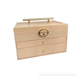 Girls ring necklace eco friendly jewelry packaging box mirror paper pu gift jewelry box storage