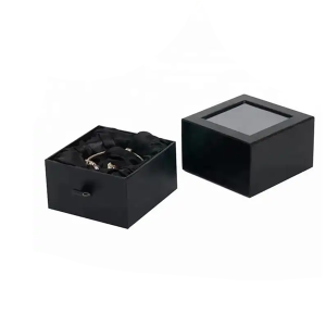 Cardboard Jewellery Box Ring Drawer Box Paper PVC Lid Gift Wedding window box
