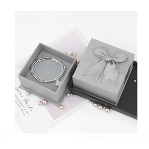 Custom Printing jewelry boxes with logo luxury necklace gift ring ribbon jewelry box