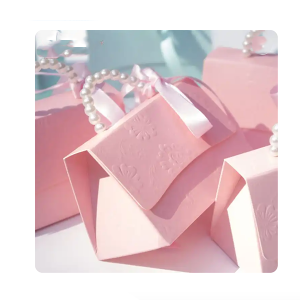 custom logo eco friendly jewelry packaging box set Pearl handle paper cardboard return wedding gift bags