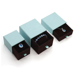 Luxury paper box jewellery packaging box set cardboard ring wedding gift eco friendly velvet jewelry boxes with logo