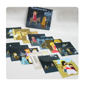 Hot Sale Customized A5 Children Education Christmas Bible Card Set With Match Box And Bag