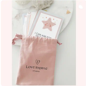 Custom Positive Inspire Affirmation Cards For Kids Mindful Meditation Cards for Children Teacher Aid Set of 20 Card With Pouch