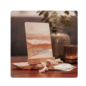 Wholesale Custom Printing Positive Self Care Love Daily Affirmation Cards Deck With Bamboo Wood Stand Holder For Women