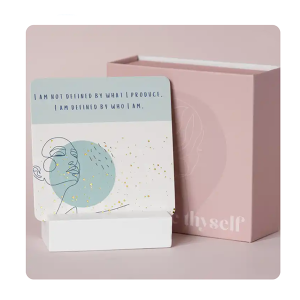 Hot Sale Customized Positive Spiritual Affirmation Cards With Magnetic Flip Top Keepsake Box
