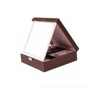 Advanced Elegaht Jewelry Cosmetic Mirror Box Wedding China Supplier Makeup Case jewelry box packaging