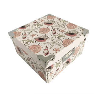 Paper Stationary Set organizer moving Box collapsible foldable cloth design DIY storage box