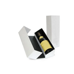 Custom Foldable High Quality Single Glass Box Cardboard Wine Gift Box