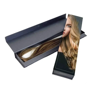 paper gift box lid window wig boxes custom logo bowknot favor wig packaging