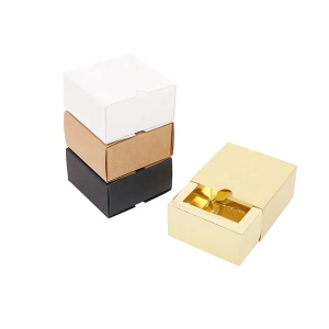 Wholesale eco friendly Cardboard gift box set Drawer box gold silver paperboard kraft paper packaging boxes