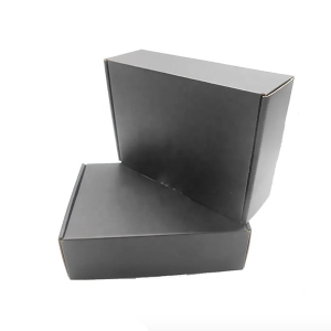 printed cardboard gift clothes custom corrugated board square packaging black mailing box