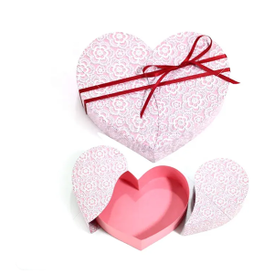 Heart Shape Paper chocolate Box Ribbon packaging gift wedding box