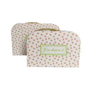 Custom design OEM LOGO Cardboard paper box packaging handle set boxes promotion gift box suitcase