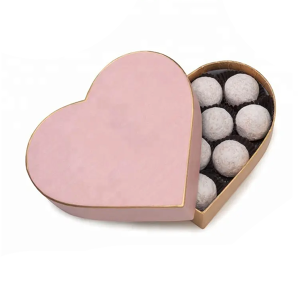Chocolate Heart Shape Box Paper Custom Gift Box Packaging