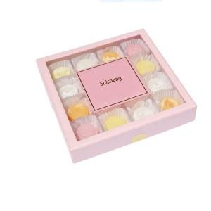 Luxury Custom Chocolate Box food Candy Boxes Clear Lid pvc window Gift Packaging box