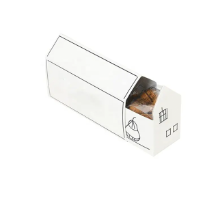 Custom Cute Paper house shape gift food Box cookie Storage Box