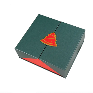 Custom luxury white magnet flap clothing paper box foldable christmas gift box tree magnetic closure gift box