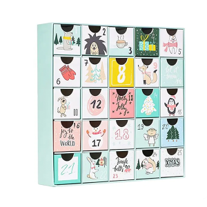 Book shape box drawer promotion santa tree reindeer festival christmas calendar advent boxes