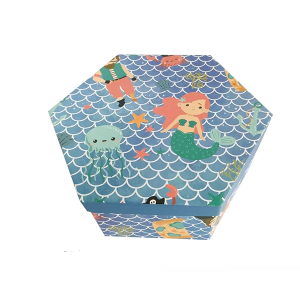 Custom logo holiday promotion decoration reusable storage set box package gift box mermaid