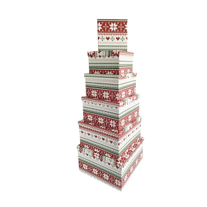 Luxury children Custom Logo snowflake paper packaging winter sweater figure christmas gift box set