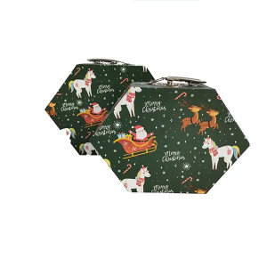 Wholesale custom decorative promotion keepsakeall christmas craft paper box cardboard gift packaging suitcase box