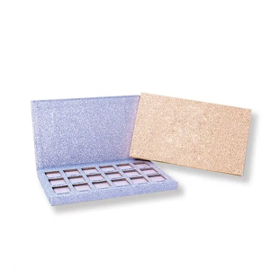 Fancy shine paper gift promotion cosmetics blusher box custom makeup Cardboard palette eyeshadow packaging