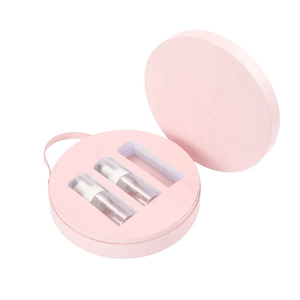 custom logo Gift box cardboard oil paper Sponge liner pr make up round cosmetic packaging make up box