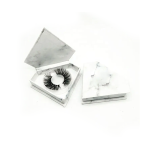 Eyelash boxes custom logo gift packaging empty makeup marble eyelash box