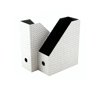 Wholesale white organized file holder cardboard box school office supplier stationery document folder