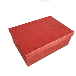 Cute Cardboard red glitter paillette Custom set boxes decoration paper gift christmas packaging Box