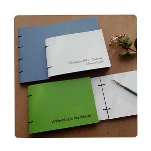 Custom Modern Plain Bridal Shower Bridesmaid Plain White Wedding Guest Book Guestbook