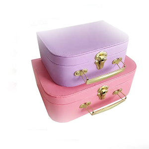 leather Suitcase Gift storage perfume Cardboard paper pu Suitcase Box