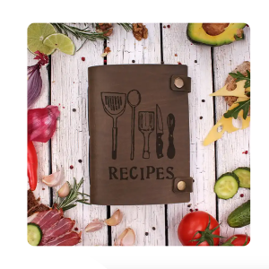 Personalized Hardcover Self Writing Leather Recipe Book for Cooking Lovers