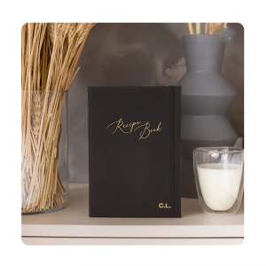 Blank Recipe Book with Pockets Hardcover Custom Personalized Cookbook To Write In