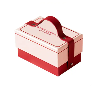 Hotsell OEM gift box Storage Cardboard Box handle wedding favor Wholesale paper Suitcase custom hat box