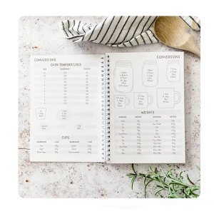 Personalized Eco-friendly Printing Spiral Wire Binding A5 Cooking Lover Present Collected Cooking Blank Recipe Book