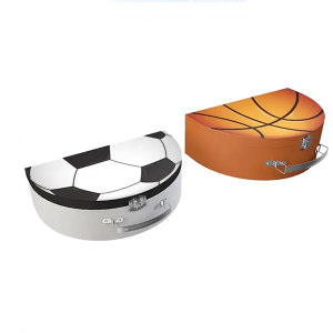 Children Cardboard gift Paper Suitcase football box mini Handle basketball mini sport suitcase box