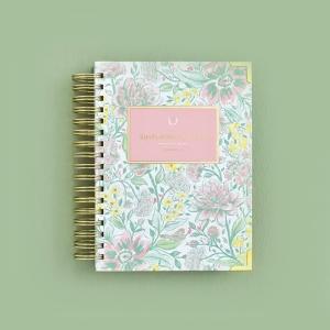 Undated Weekly Monthly Luxury Hardback Daily Simplified Planner Notebook With Protective Corners