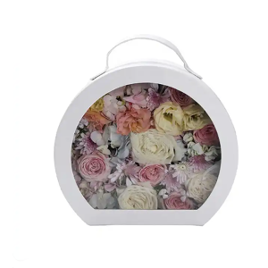 Paper Suitcase Box PVC window Set flower rose gift Wholesale Custom Cardboard mini Suitcase Box