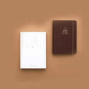 High Quality Vegan Cruelty-free Dot Grid Brown Notebook With A Velvety Cover
