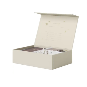 Custom High Quality Rigid Cardboard Paper Packaging Keepsake Baby Memory Gift Box