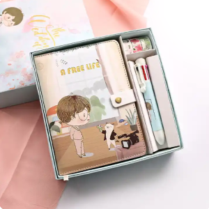 Custom Christmas Gift Pack Notebook Journal Stationery Set With Pen And Sticker Tape For Kids