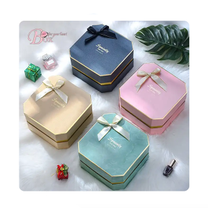 Fancy rose Cardboard Box flower Paper ribbon Wedding gift boxes for present luxury
