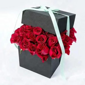Custom Logo Square Flower Hat Box Cardboard box flower