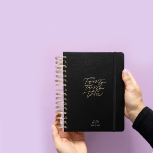 Undated Daily Planner Monthly Luxury Hardback Notebook With Keepsake Box