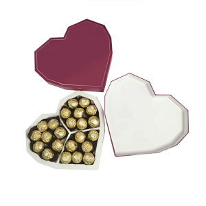Packaging Gift Luxury Candy heart shape Paper Kids Custom Packing Cardboard Package Truffle empty chocolate boxes